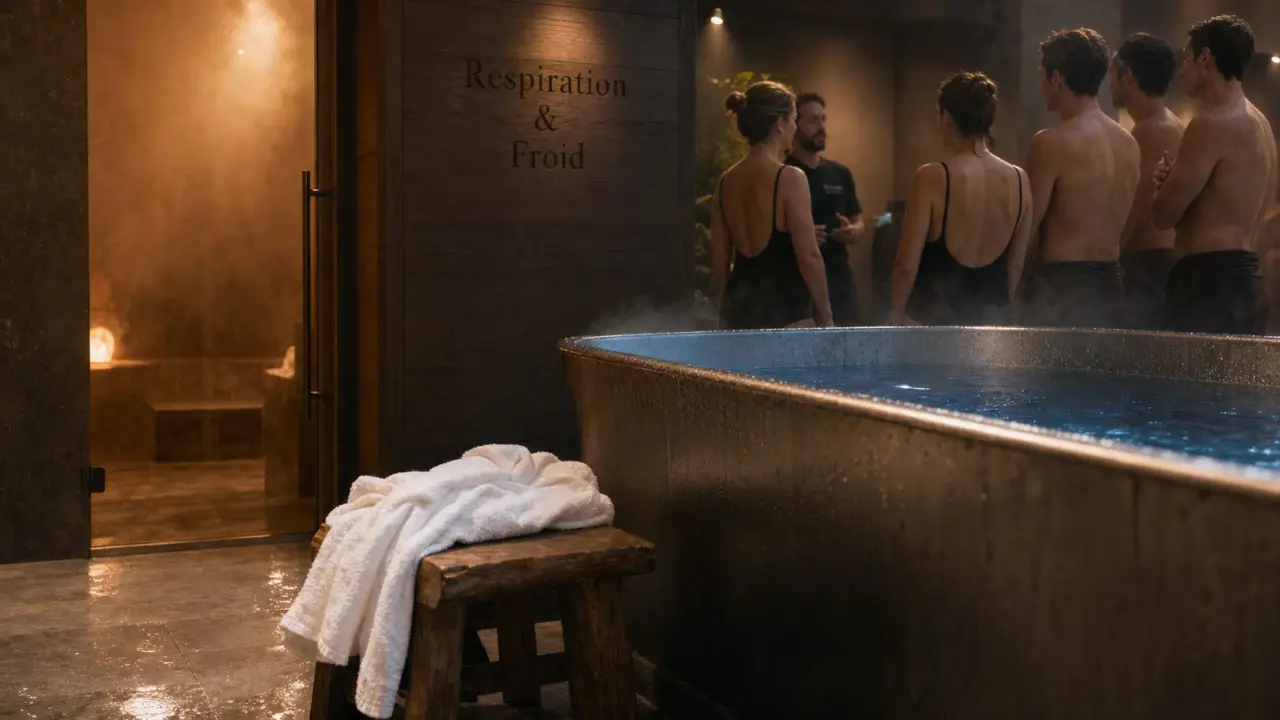 Bain froid paris : baignoire eau glacée dans un spa