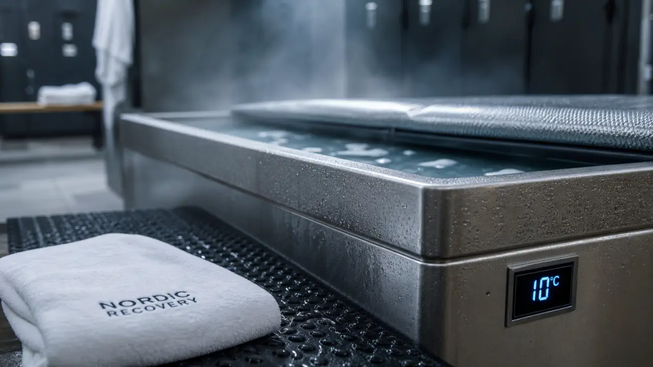 Bain froid professionnel 10°C avec hygiène UV-C et thermomètre