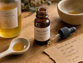 Dilution huile essentielle : dosage sur la peau et support