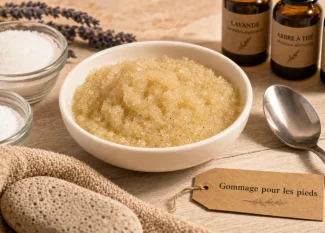 Gommage pour les pieds maison, gommage naturel pour talons lisses et doux
