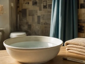 Hémorroïdes : bain chaud ou froid tiède, apaise et calme le gonflement