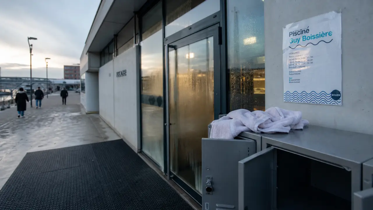 Entrée de la piscine Guy Boissière à Rouen