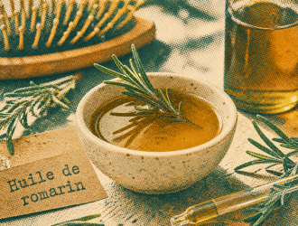 Huile de romarin pour les bienfaits cheveux