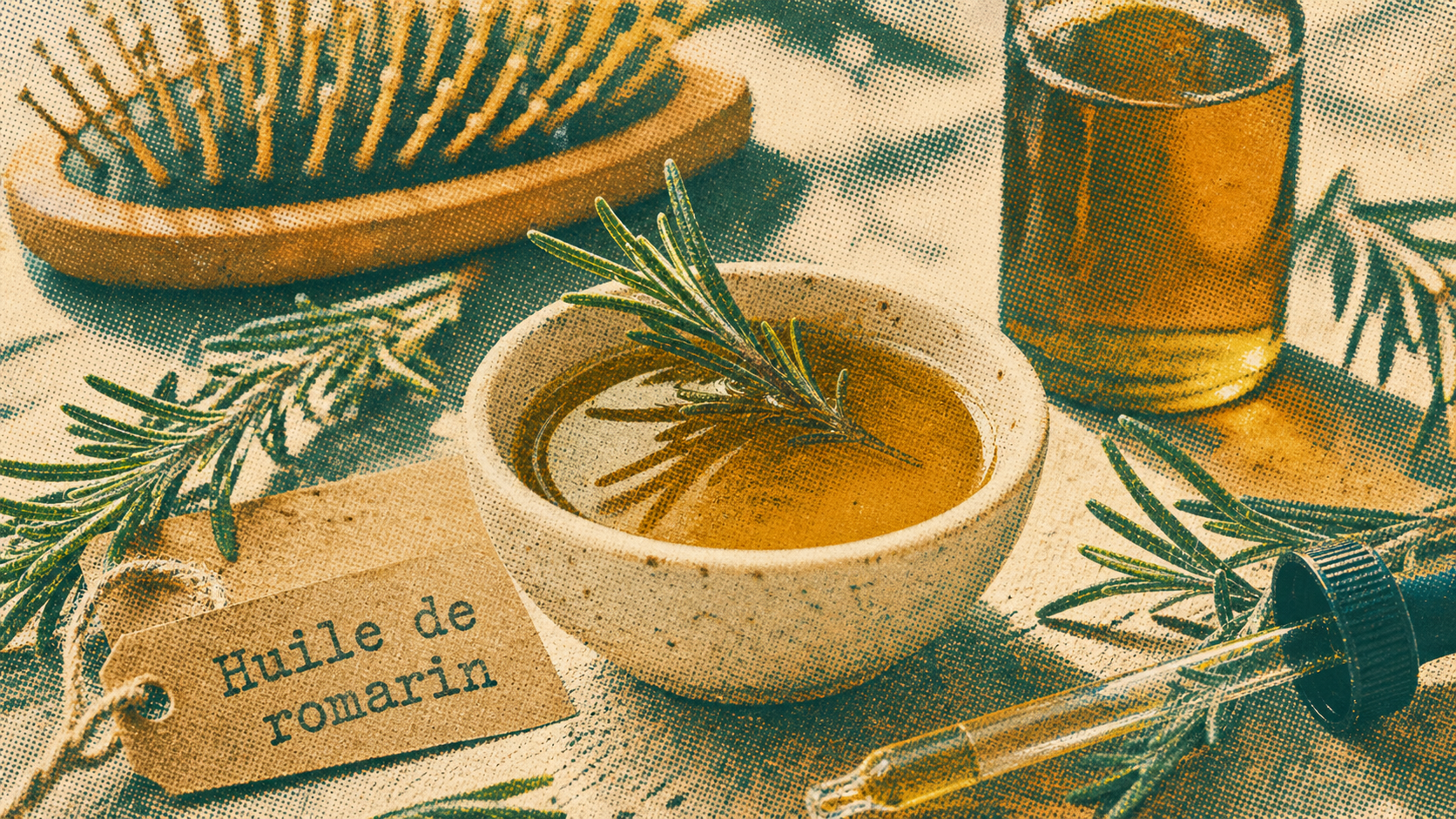 Huile de romarin pour les bienfaits cheveux