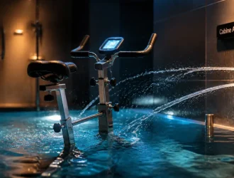 Aquabike cabine individuelle avec jets d’hydromassage en spa