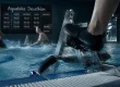 Aquabike Decathlon dans une piscine, pédales et bassin