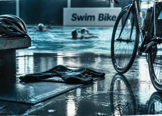 Aquabike triathlon : transition Swim Bike en piscine