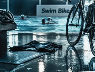 Aquabike triathlon : transition Swim Bike en piscine