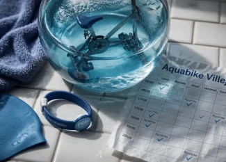 Aquabike villejuif : vélo aquatique et bonnet de bain en piscine