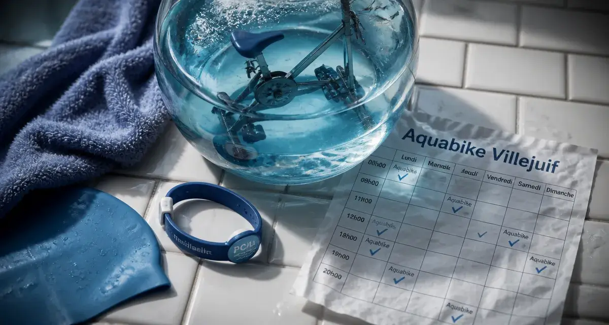Aquabike villejuif : vélo aquatique et bonnet de bain en piscine