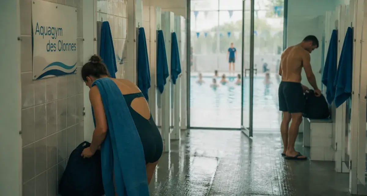 Aquagym des olonne : vestiaires et cabines avant séance