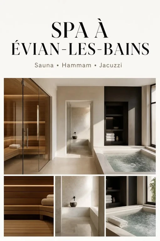 Spa Léman Bien-être à Évian-les-Bains avec sauna, hammam et jacuzzi dans une ambiance élégante