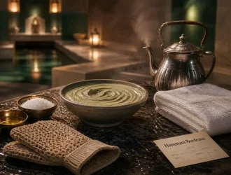 Hammam Bordeaux : gommage à l’argile, serviette et vapeur