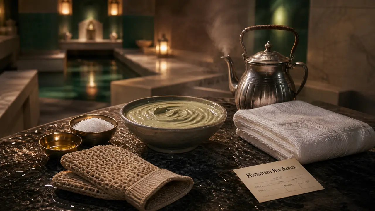 Hammam Bordeaux : gommage à l’argile, serviette et vapeur