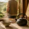 Photo jeûne bien être : tisane et bouillon pour détox en sécurité