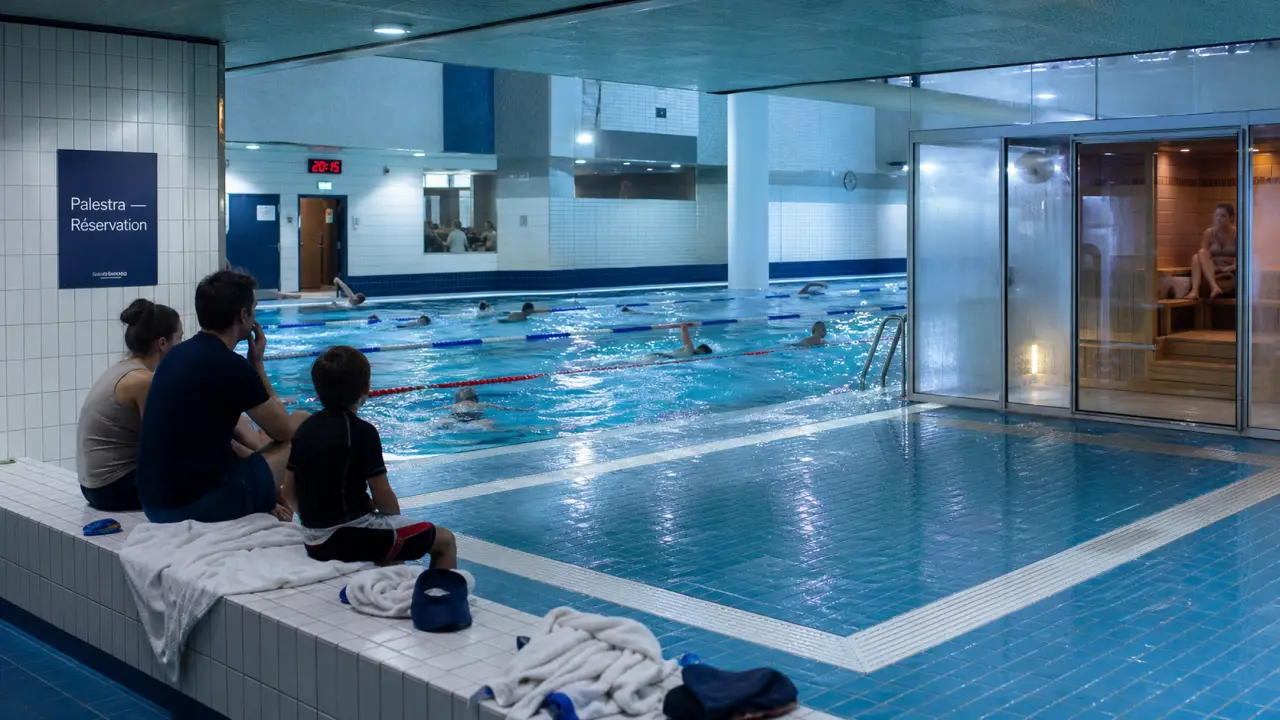 Palestra centre aquatique & bien être à Chaumont : nageurs et espace sauna-hammam