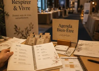 Photo d’agenda et flyers pour salons bien être