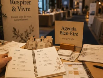 Photo d’agenda et flyers pour salons bien être