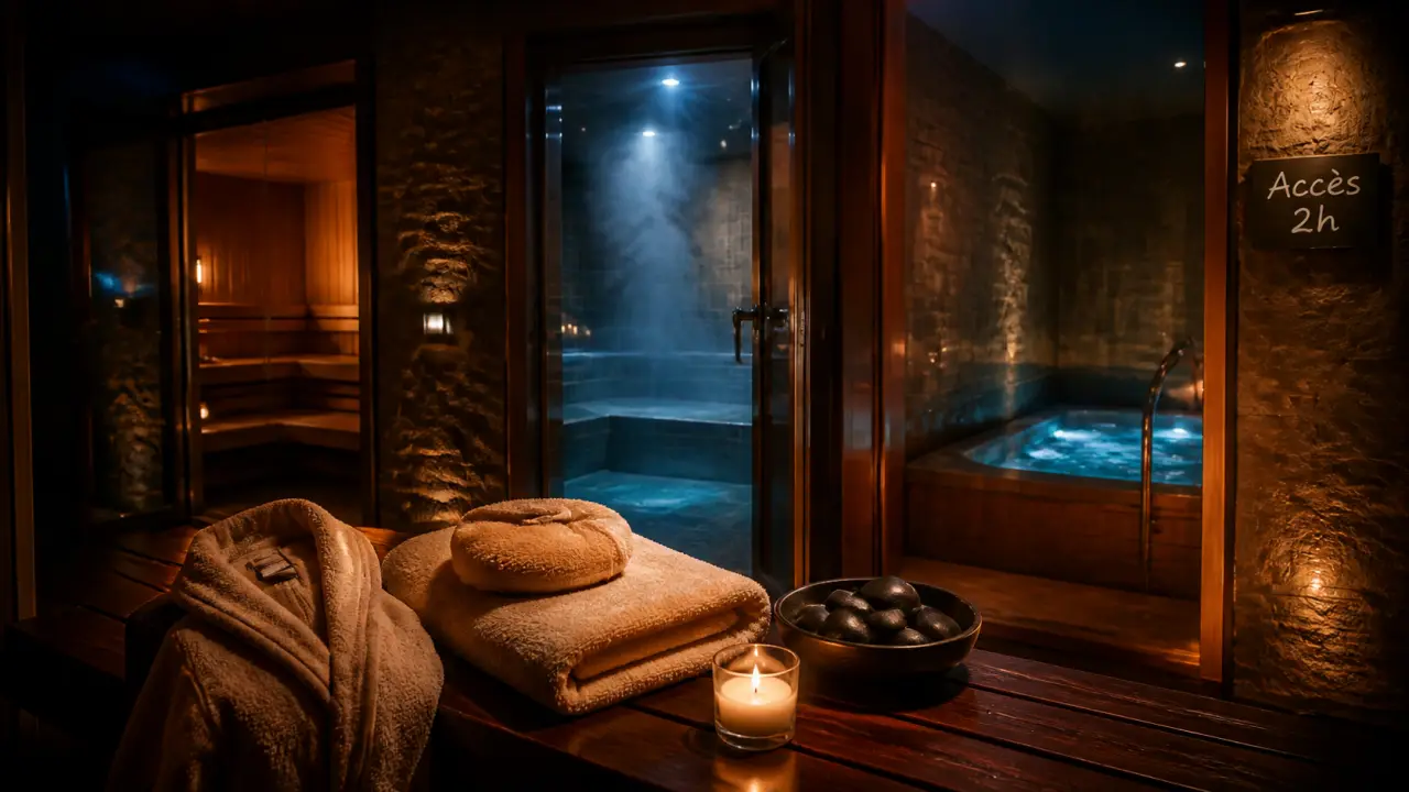 Spa Léman Bien-Être à Évian, accès spa 2h, jacuzzi et hammam