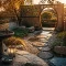 Décoration de jardin originale : jardin zen sur terrasse, mangeoire et lanternes
