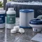 Produit pour spa gonflable : test pH, désinfectant et cartouche de filtration pour eau claire
