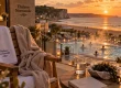 Thalassothérapie Normandie : piscine d’eau de mer chauffée vue mer, peignoir et serviette
