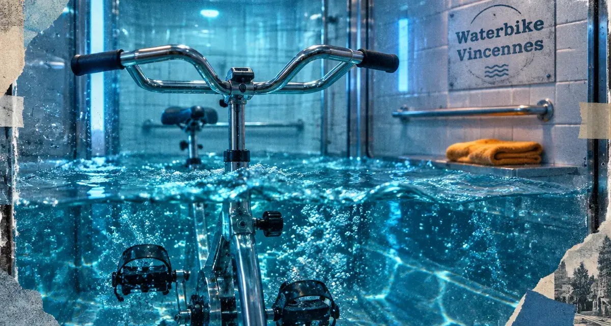 Aquabike Vincennes : cabine privée waterbike vitrée à l’eau