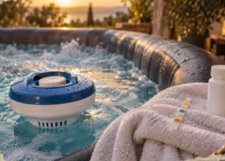 Chlore spa gonflable : test pH et chlore en eau froide et eau chaude