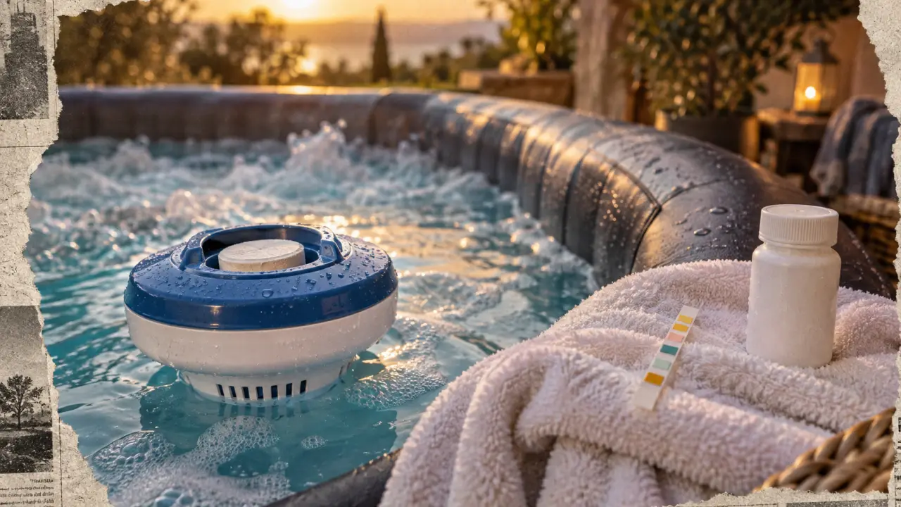 Chlore spa gonflable : test pH et chlore en eau froide et eau chaude