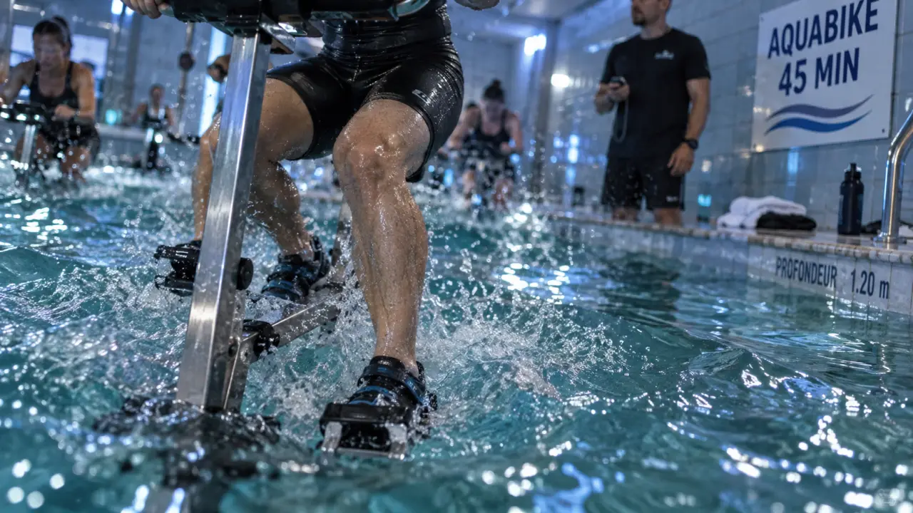 Cours aquabike 45 minutes, séance sans impact sur les articulations